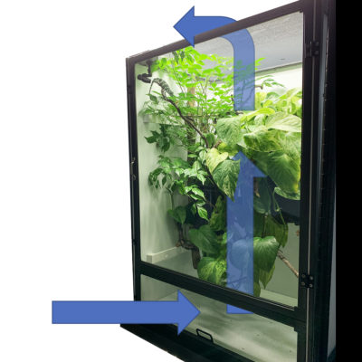 Med Wide Clearfront in rack air flow chimney effect