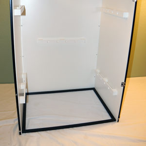 cage-on-table Chameleon cage on flat surface